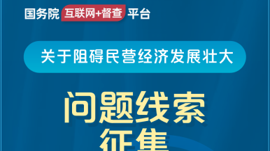 啊啊啊啊网站免费看国务院“互联网+督查”平台公开征集阻碍民营经济发展壮大问题线索